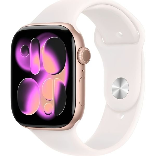APPLE WATCH S11 46MM GPS MEV74LW A ROSE GOLD ALUM LIGHT BLUSH SPORT BAND M L
